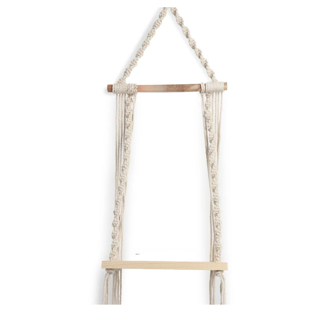 Stylish Macrame Wall Mounted Shelf Modern Decorative Storage